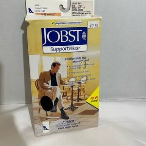 JOBST SupportWear Socks for Men Knee‎ High Black Large 1 Pair leg therapy NWT